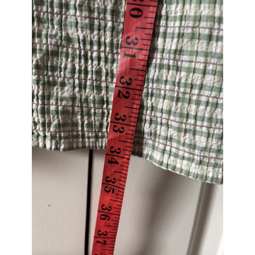 Green Plaid Smocked Cami Dress with Spaghetti Straps - Picture 5 of 6